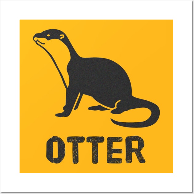 Otter (Graphic) Wall Art by JasonLloyd